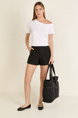 Off-The-Shoulder Cotton T-Shirt
